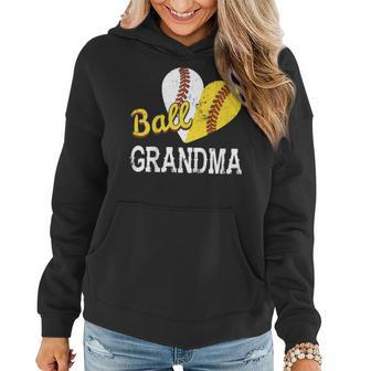 Baseball Softball Ball Heart Grandma Shirt Mothers Day Gift Women Hoodie | Mazezy