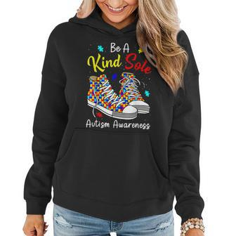 Be A Kind Sole Autism Awareness Rainbow Trendy Puzzle Shoes Women Hoodie | Mazezy AU