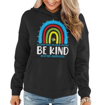 Be Kind Autism Awareness Rainbow Leopard Choose Kindness  Women Hoodie