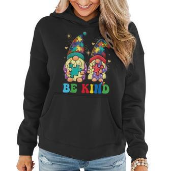 Be Kind Autism Gnomes Sunflower Autism Awareness Month 2023 Women Hoodie | Mazezy DE