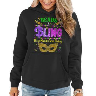 Beads Amp Bling Its A Mardi Gras Thing Women Hoodie - Seseable