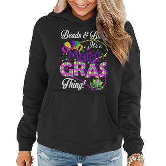 Beads And Bling Its A Mardi Gras Thing Funny Mardi Gras Women Hoodie - Seseable
