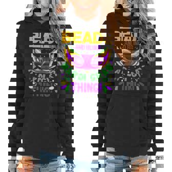 Beads And Bling Mardi Gras Thing New Orleans Fat Tuesdays Women Hoodie - Seseable
