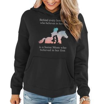 Behind Every Horse Girl Who Believes In Herself Women Hoodie | Mazezy