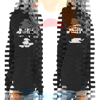 Believe Quote On Santa Hat Mustache Family Reunion Christmas V6 Women Hoodie Graphic Print Hooded Sweatshirt - Thegiftio