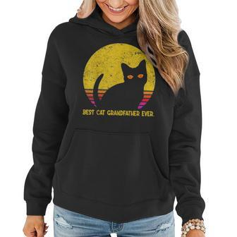Best Cat Grandfather Ever Fathers Day Christmas Gift Vintage Women Hoodie - Seseable