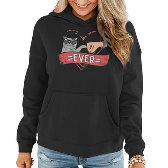 Best Cat Mom Ever Cute Heart Friends Forever Mothers Day Gif Women Hoodie - Seseable