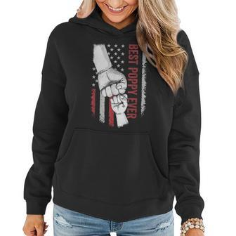 Best Dad Ever Poppy American Flag For Dad Women Hoodie - Seseable