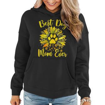 Best Dog Mom Ever Mothers Day Sunflower Dog Lover Women Hoodie | Mazezy CA