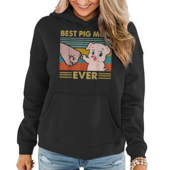Best Pig Mom Ever Pig Friends Gift Mothers Day Women Hoodie - Seseable