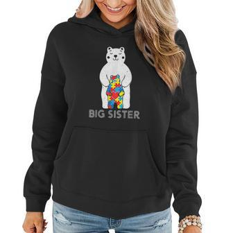 Big Sister Bear Awareness Love Support Mom Lo Women Hoodie Graphic Print Hooded Sweatshirt - Thegiftio UK
