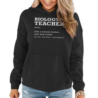 Biology Teacher Definition Job Title Back To School Gift Women Hoodie | Mazezy
