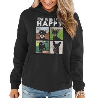 Black Chihuahua Face Funny Chi Dog Mom Dad Lover Theme Gifts Women Hoodie - Seseable