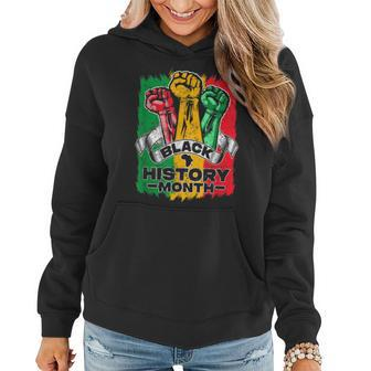 Black History Month 2023 Hand Strong African American Pride V2 Women Hoodie - Seseable