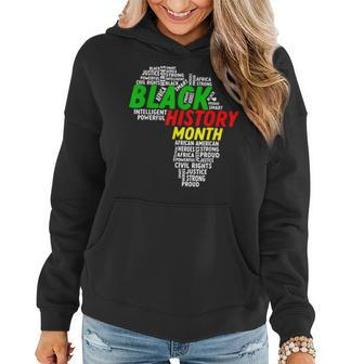 Black History Month African Map African American Roots Pride V2 Women Hoodie - Seseable