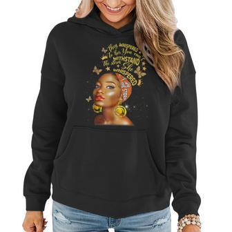 Black History Month African Woman Afro I Am The Storm V5 Women Hoodie - Seseable