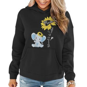 Blessed To Be Called Mom Elephant Sunflower Women Hoodie - Seseable