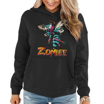 Boo Bee Zombee Zombie Funny Beekeper Halloween Costume Gifts Women Hoodie Graphic Print Hooded Sweatshirt - Thegiftio UK
