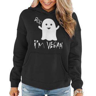 Boo Im Vegan Halloween Ghost Funny Costume For Men Women Women Hoodie Graphic Print Hooded Sweatshirt - Thegiftio UK