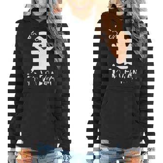 Boo Im Vegan Halloween Ghost Funny Costume For Men Women Women Hoodie Graphic Print Hooded Sweatshirt - Thegiftio