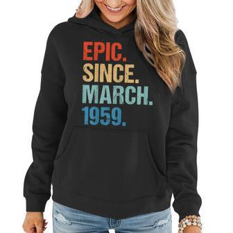 Born In March 1959 60Th Birthday Gift T Shirt 60 Yrs Old Women Hoodie | Mazezy