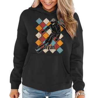 Bryan Skipiste Vintage Skifahrer Name Frauen Hoodie - Seseable