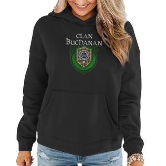 Buchanan Surname Scottish Clan Tartan Crest Badge Women Hoodie - Seseable