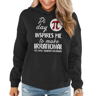 Buffalo Plaid Pi Symbol Pi Day Inspires Me Math Lover Gifts V3 Women Hoodie - Seseable