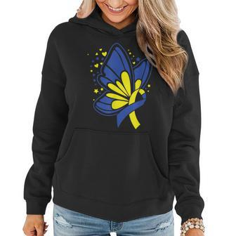 Butterfly T21 World Down Syndrome Awareness Day Women Women Hoodie | Mazezy