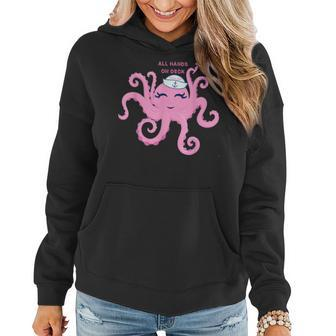 Cape Cod Octopus- All Hands On Deck Women Hoodie Graphic Print Hooded Sweatshirt - Thegiftio UK