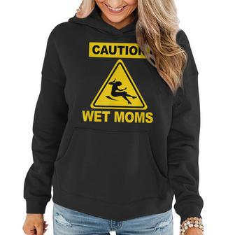 Caution Wet Moms Funny Science Geek Women Hoodie - Seseable