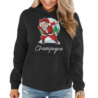 Champagne Name Gift Santa Champagne Women Hoodie - Seseable