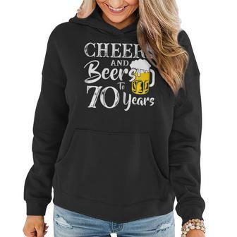 Cheers And Beers 70 Years Old 70Th Birthday Gift 1948 Shirt Women Hoodie | Mazezy