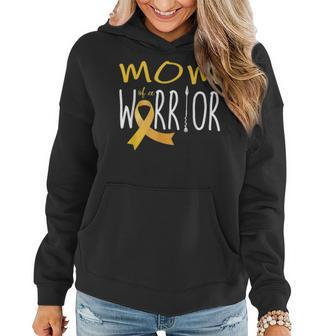 Childhood Cancer Awareness Mom Of A Warrior Women Hoodie - Seseable