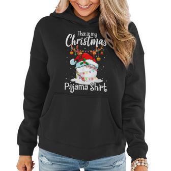 This Is My Christmas Baseball-Pyjama Für Mama Frauen Mädchen Frauen Hoodie - Seseable