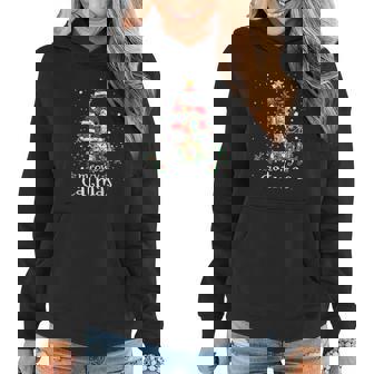 Christmas Cats Tree For Cat Mom Dad Gift Meowy Catmas Women Hoodie Graphic Print Hooded Sweatshirt - Thegiftio