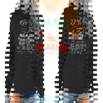 Christmas Coffee Women Latte Cozy Winter Xmas Tis The Season Women Hoodie Graphic Print Hooded Sweatshirt - Thegiftio