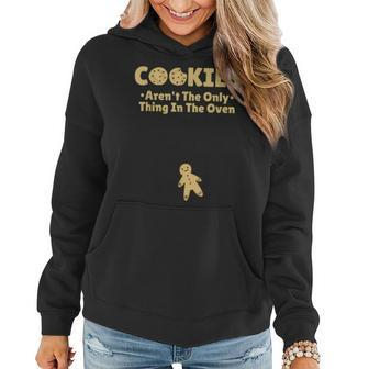 Christmas Pregnant Cookies Arent The Only Thing In The Oven Women Hoodie - Seseable