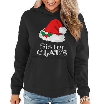 Christmas Sister Claus Matching Pajama Santa Hat Xmas Women Hoodie