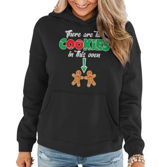 Christmas Twins Expecting Mom Pregnant Wife Women Hoodie - Seseable
