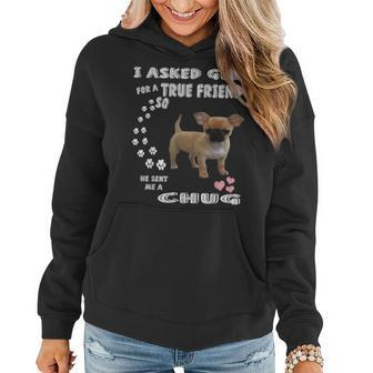 Chug Dog Lover Chihuahua Pug Dad Pugwawa Mom Cute Chug Women Hoodie | Mazezy
