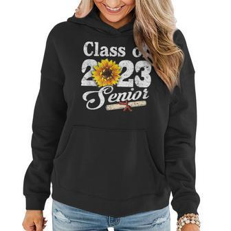 Class Of 2023 Senior High School Graduation Sunflower Gifts Women Hoodie - Seseable