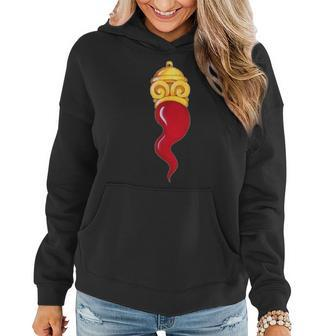 Corno Ionian Horn Red Chilli Neapolitan Good Luck Charm Gift Women Hoodie Graphic Print Hooded Sweatshirt - Thegiftio UK