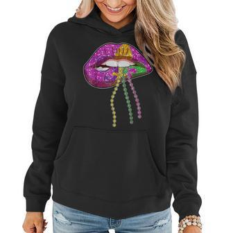 Costume Party Carnival Parade Women Gifts Lips Mardi Gras V5 Women Hoodie - Seseable
