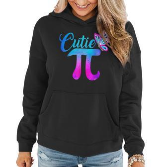 Cute & Funny Cutie Pi Math Pie Butterfly Adorable Math Pun Women Hoodie - Seseable