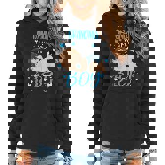 Cute Gender Baby Reveal Grandma Says Boy Matching Family Women Hoodie | Mazezy