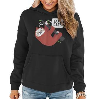 Cute Lazy Day Sloth Hanging On A Tree Gift For Sloth Lovers Women Hoodie | Mazezy