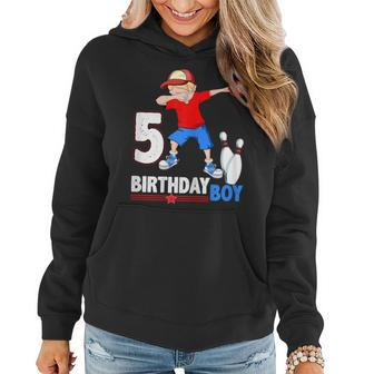 Dabbing Bowler Bowling T Shirt 5Th Birthday Boys Party Tees Women Hoodie