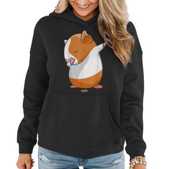 Dabbing Guinea Pig Dad Funny Guinea Pig Mom Novelty Themed Women Hoodie - Seseable