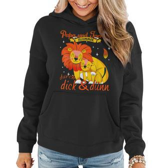 Dad And Daughter Through Dick & Thin Lions Fathers Day Women Hoodie - Thegiftio